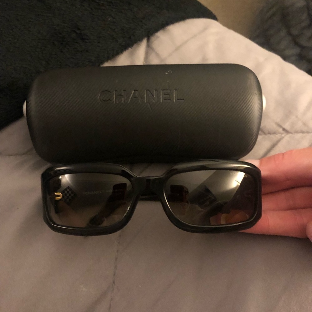 Chanel black & crystal sunglasses